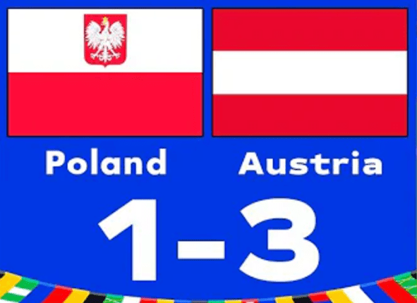 Eurocopa 2024: Resultado de Polonia vs Austria(1-3)